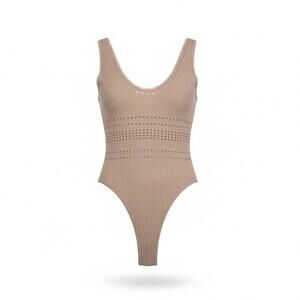 Zara Knit Bodysuit Top in Nude size M/L